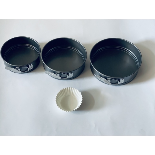 Набір форм для випікання 3 шт Empire 6806 антипригарне покриття кругла чорний new