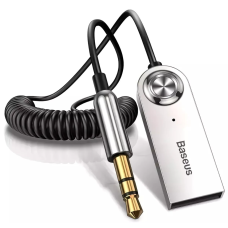 Bluetooth-ресивер Baseus BA01 Wireless adapter cable USB AUX сріблястий