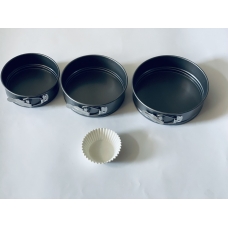 Набір форм для випікання 3 шт Empire 6806 антипригарне покриття кругла чорний new