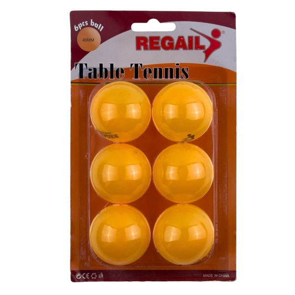 Набір м'ячів для настільного тенісу 6 шт MS0226-1 4 см помаранчевий