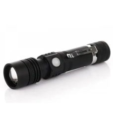 Ліхтар ручний акумуляторний Flashlight BL- 518 T6 з кліпсою чорний