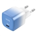 Зарядний блок живлення Type-C HOCO C101A Single Port 20 W 12 V 1.67 A блакитний з білим