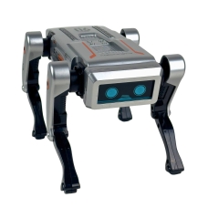 Робот-собака на радіокеруванні 29 см AI Robot на акумуляторі світлові та звукові ефекти сірий