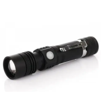 Ліхтар ручний акумуляторний Flashlight BL- 518 T6 з кліпсою чорний