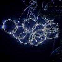 Світлодіодна гірлянда-завіса мідний дріт 200 LED Роса крапля 3 х 3 м білий