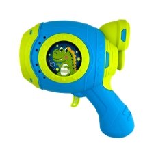 Іграшка-генератор мильних бульбашок Космічна ракета KB1288 зі світловими ефектами 20 см блакитний