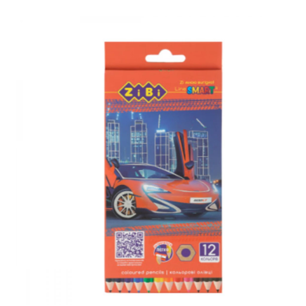Олівці кольорові 12 шт ZiBi ZB2446 12 кольорів