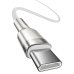 Кабель Type-C/Type-C 1 м Baseus Cafule Series Metal 100 Вт 5 А білий