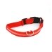 Нашийник текстильний з підсвіткою для собак XL 55 см від батарейки червоний