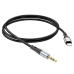 Аудiокабель Apple Lightning/3.5 мм AUX 1 м Hoco UPA22 чорний