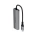USB-хаб зовнішній 4 порти ACEFAST J15 Type-C 0.15 м сріблястий
