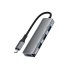 USB-хаб зовнішній 4 порти ACEFAST J15 Type-C 0.15 м сріблястий