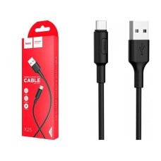 Кабель USB/Type-C 1 м Hoco X25 Soarer 3 А чорний