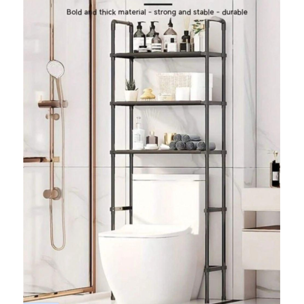 Полиця для туалету 47 х 25 х 175 чорний new