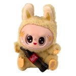 М'яка іграшка-брелок LABUBU Coca-Cola LA-6023 20 см бежевий