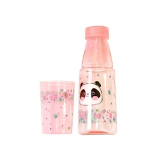 / Пляшечка дитяча Beijing MSD6688 зі стаканчиком 350мл, малиновий