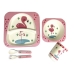 / Набір посуду ООПТ CP7208 Bamboo kids set 5 предметів, рожевий