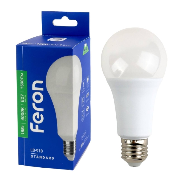 Лампа світлодіодна LED Feron LB-918 E27 18W 4000K 1830Lm нейтральний білий