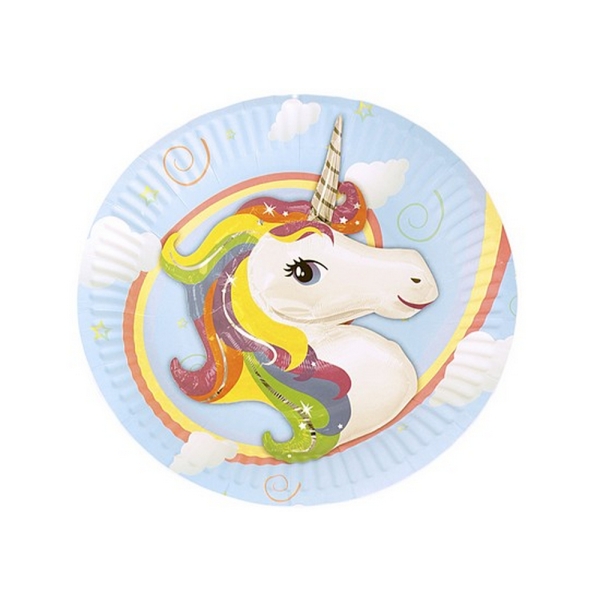/ Тарелки одноразовые картон Единорог 10 шт СР9056