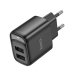 Зарядний блок живлення 2xUSB HOCO C141A Smart 5 V 2.1 A чорний