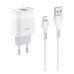Зарядний пристрій з кабелем USB/microUSB 1 м HOCO C73A 2.4 А білий
