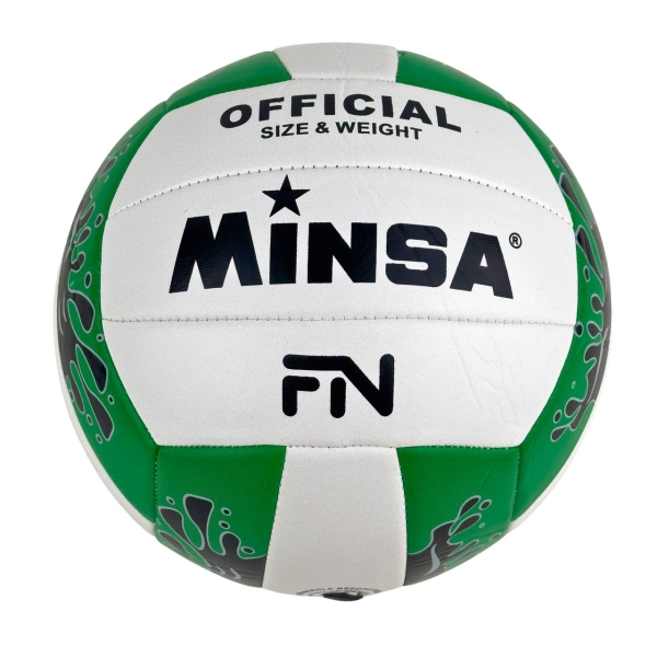 М'яч волейбольний №5 Minsa MS-4866 зелений з білим