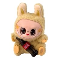 М'яка іграшка-брелок LABUBU Coca-Cola LA-6023 20 см бежевий