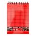 Блокнот А6 клітинка 60 аркушів ТМ Графіка ВА6460-003 Spiral Block спіраль червоний