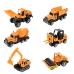Іграшковий набір машинок 7в1 Будівельний автовоз Автопром PS006-4 пластик 35 см жовтий