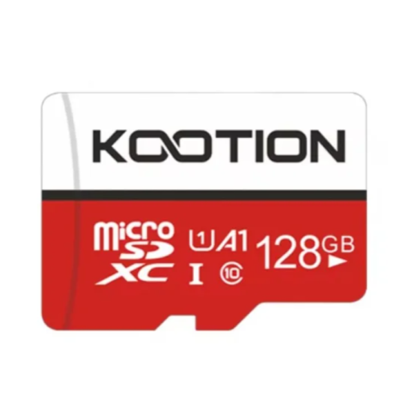 Карта пам'яті 128 GB Kootion МicroSDXC UHS-I Сlass 10 A1 з адаптером червоний з білим