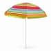 Пляжна садова парасолька 2.5 м Best-13 Смужки №1 Anti-UV з нахилом різнобарвний