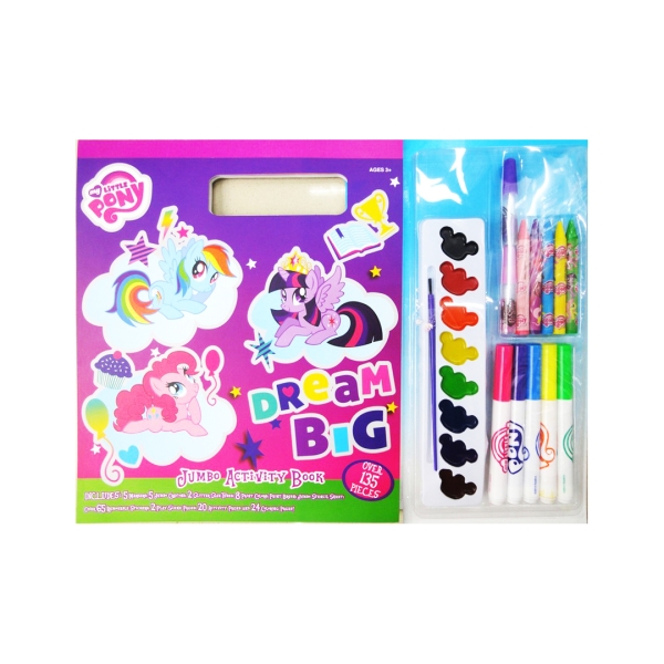 / Набір-планшет 2970, ПОНІ, для рисования - РОЗМАЛЬОВКИ, ЛАБИРИНТЫ, НАКЛЕЙКИ, фломаст, мелки, краски.