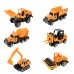 Іграшковий набір машинок 7в1 Будівельний автовоз Автопром PS006-4 пластик 35 см жовтий