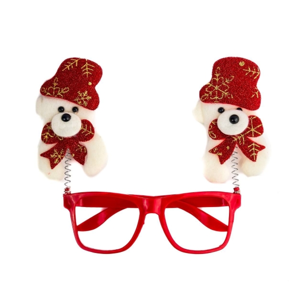 Окуляри святкові New Year з фігурками червоний