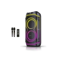 Колонка портативна з 2 мікрофонами та пультом ZXX 5530 Bluetooth LED чорний