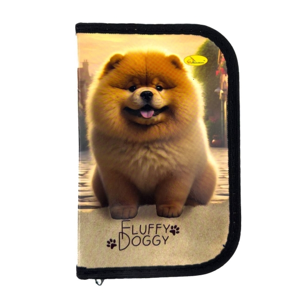 Пенал-книжка Апельсин Fluffy Doggy 19 х 13 см різнобарвний