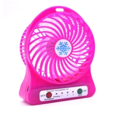 Вентилятор настільний Portable Mini Fan діаметр 10 см рожевий