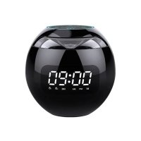 Колонка портативна з годинником Kimiso KMS-K12 Bluetooth LED чорний