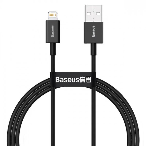 Кабель USB/Apple Lightning 1 м Baseus Superior 2.4 А чорний
