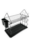 Сушарка для посуду Empire 3369 двоярусна метал 36 х 23 х 38 см чорний