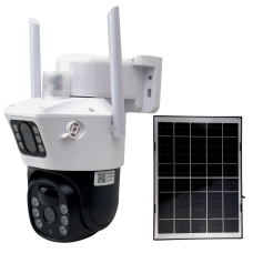 Камера відеоспостереження IP PTZ V-36-4G Wi-Fi вулична поворотна з мікрофоном та сонячною панеллю білий з чорним
