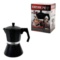 Кавоварка гейзерна алюмінієва Empire EM-6612 Граніт V 350 мл чорний