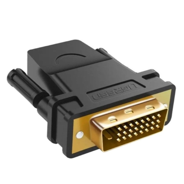 Адаптер UGREEN 20124 DVI 24+1 Male to HDMI Female Adapter (Black) (UGR-20124) new