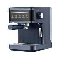 Кавомашина рожкова Crownberg СВ-1571 з капучинатором 1200 Вт 1.8 л чорний