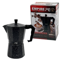 Кавоварка гейзерна алюмінієва Empire EM-6603 Делюкс V 350 мл чорний