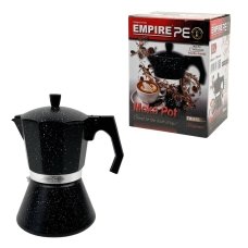 Кавоварка гейзерна алюмінієва Empire EM-6612 Граніт V 350 мл чорний