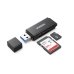 Кардридер зовнішній MicroSD+SD UGREEN CM104 USB чорний Кардридер зовнішній MicroSD+SD UGREEN CM104 USB чорний