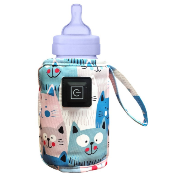 / Портативный подогреватель для детских бутылочек Котик с USB выходом new