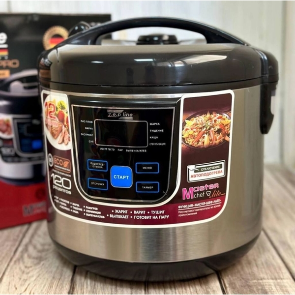 / Мультиварка Zepline ZP-060 1800 Вт, 6 л, 12 программ, чорний метал