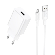 Мережевий зарядний пристрій BOROFONE BA110A Lemi single port charger set (Micro) (EU) White new